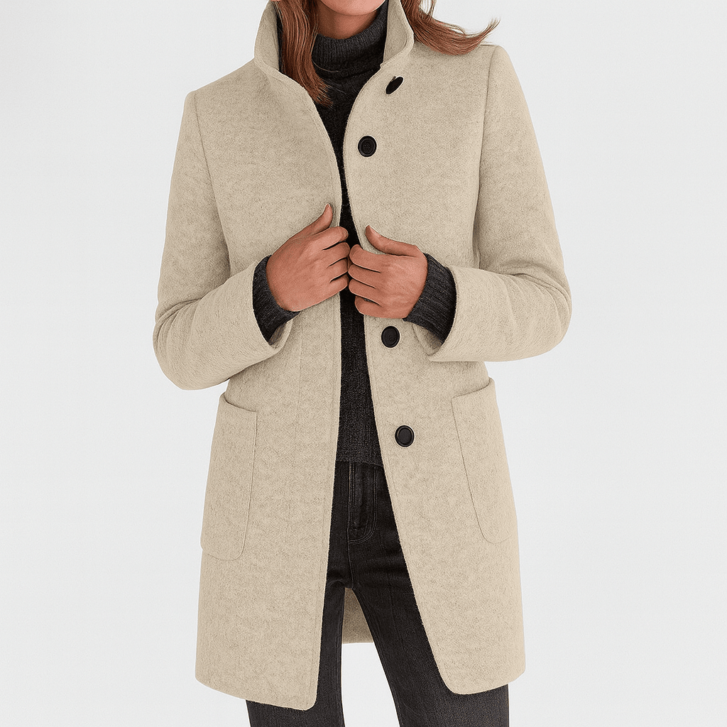 PETRA | Coat with stand collar - Liora Melbourne