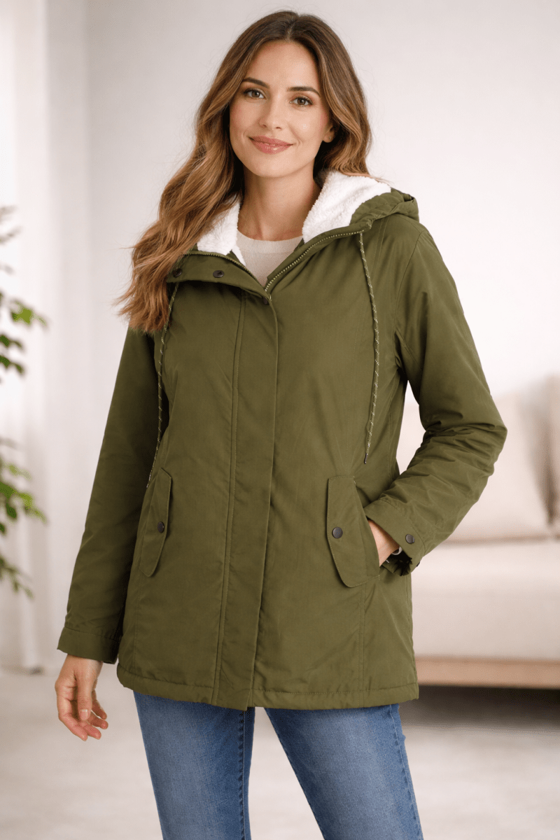 SIENNA | Long winter coat with hood - Liora Melbourne