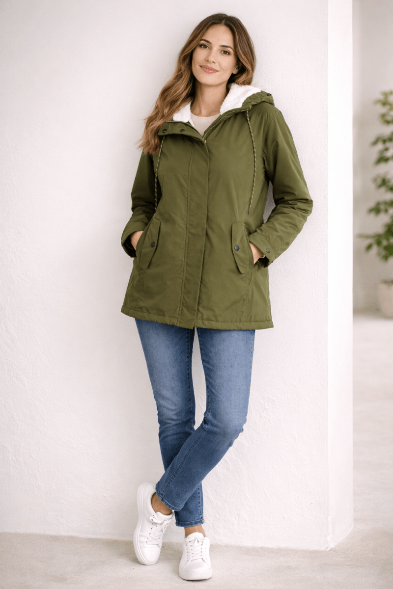 SIENNA | Long winter coat with hood - Liora Melbourne