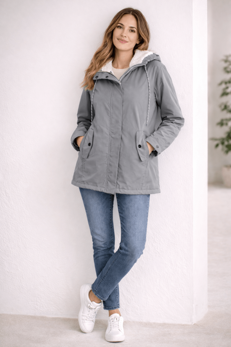 SIENNA | Long winter coat with hood - Liora Melbourne
