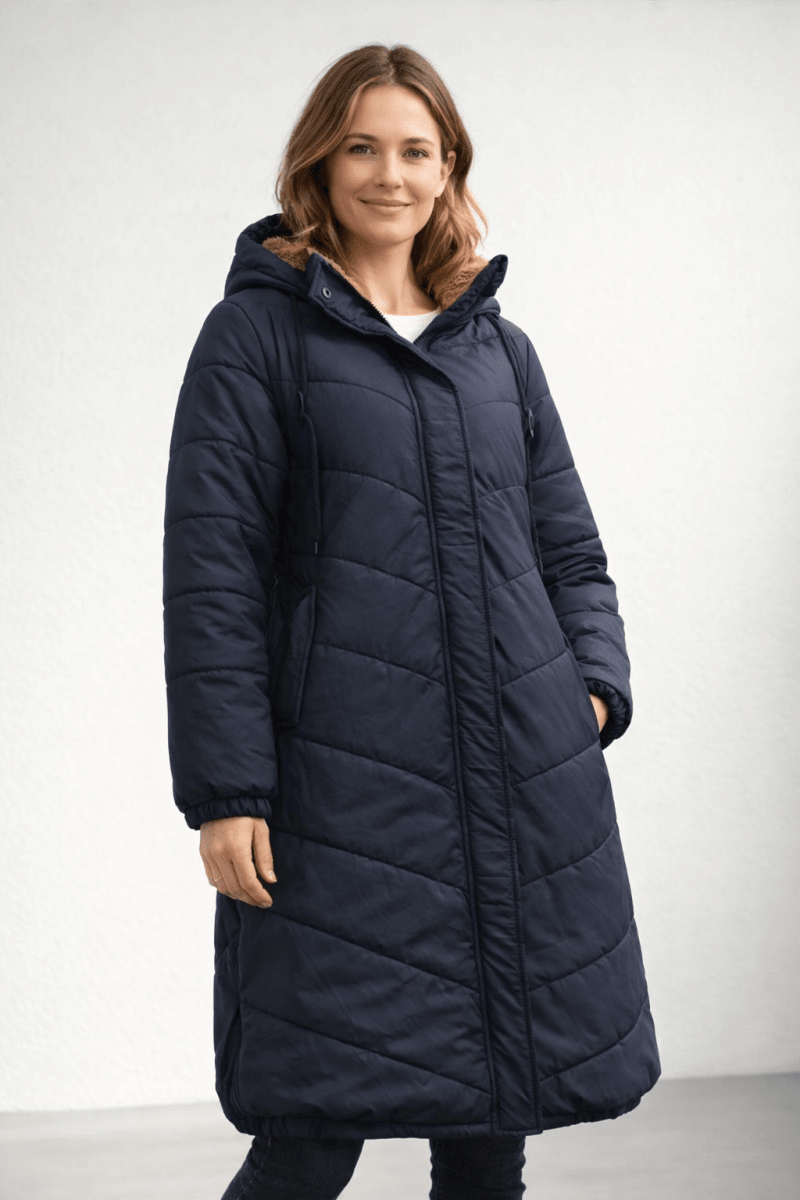 HARPER | Long quilted jacket with hood - Liora Melbourne