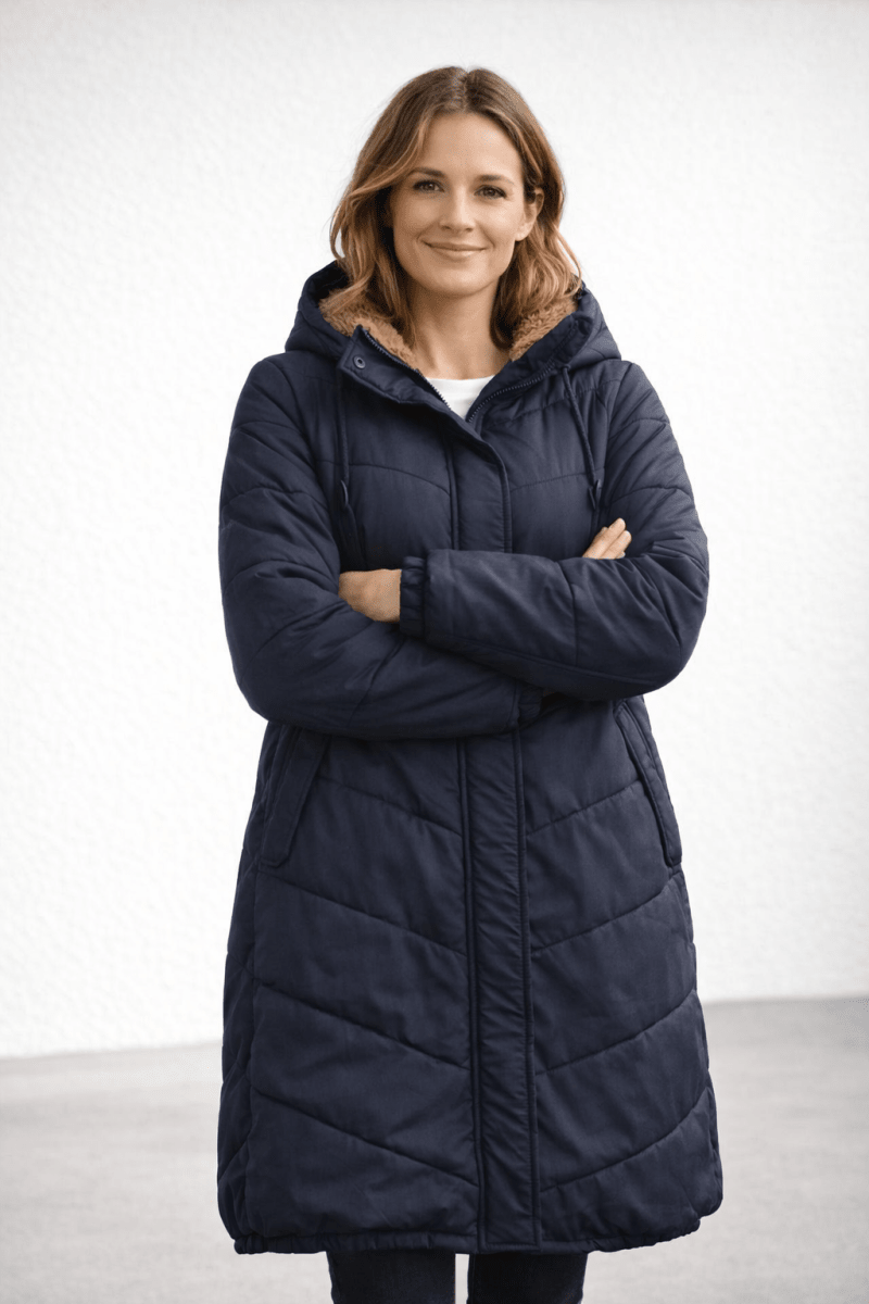 HARPER | Long quilted jacket with hood - Liora Melbourne