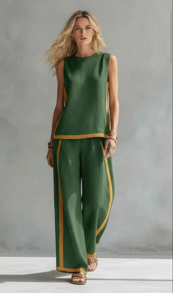 LEILA | Set with wide-leg pants - Liora Melbourne