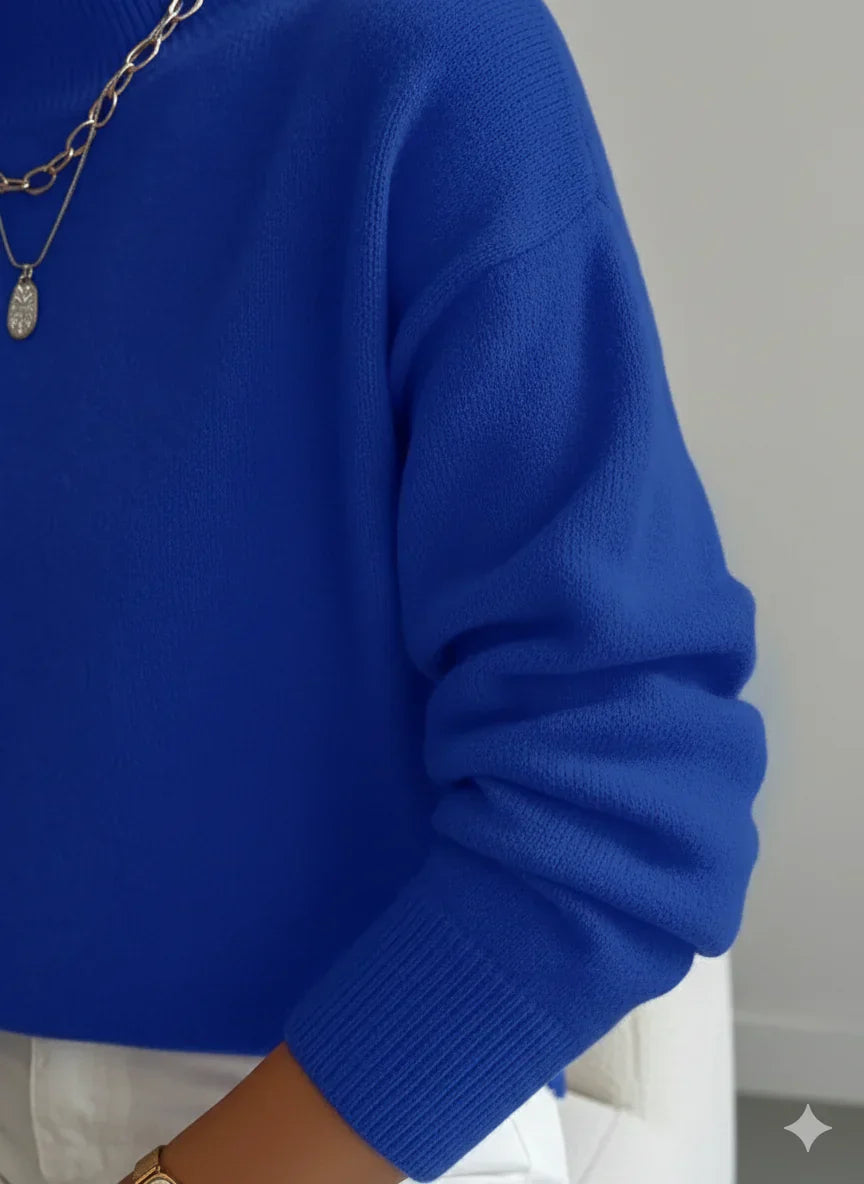 ELEANOR | Polo neck jumper with ribbed cuffs - Liora Melbourne