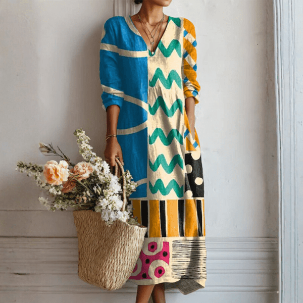 HARPER | Midi dress with abstract print - Liora Melbourne