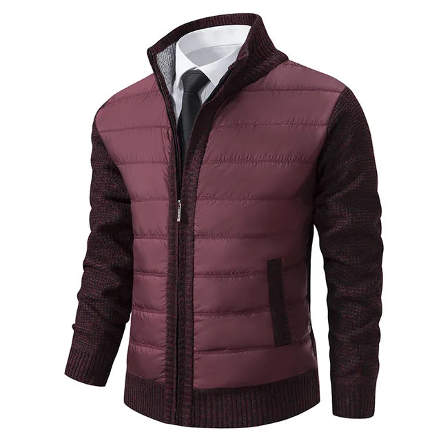 BEAU | Gilet with quilted body and knit sleeves - Liora Melbourne