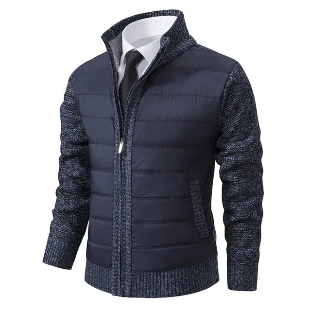 BEAU | Gilet with quilted body and knit sleeves - Liora Melbourne