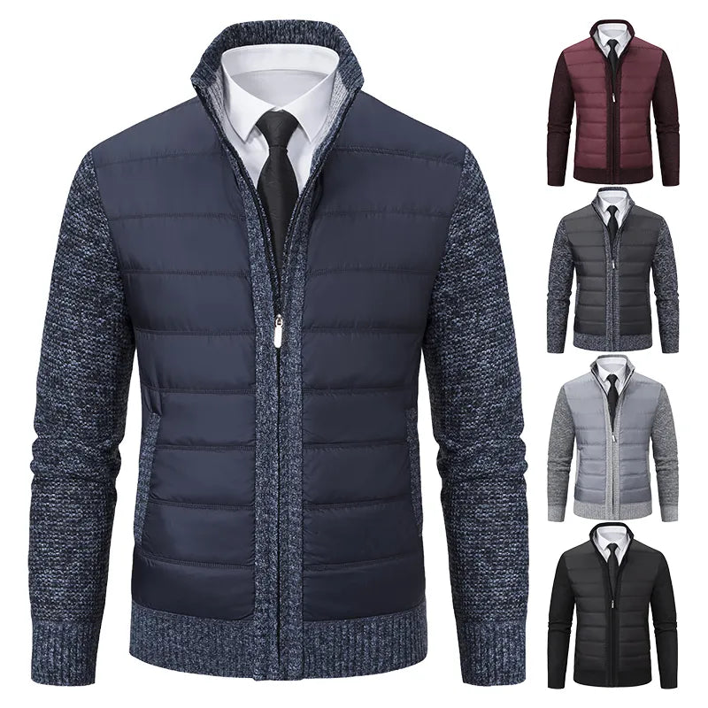 BEAU | Gilet with quilted body and knit sleeves - Liora Melbourne