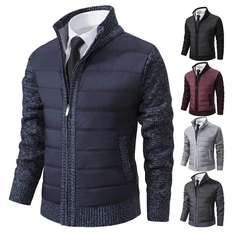 BEAU | Gilet with quilted body and knit sleeves - Liora Melbourne