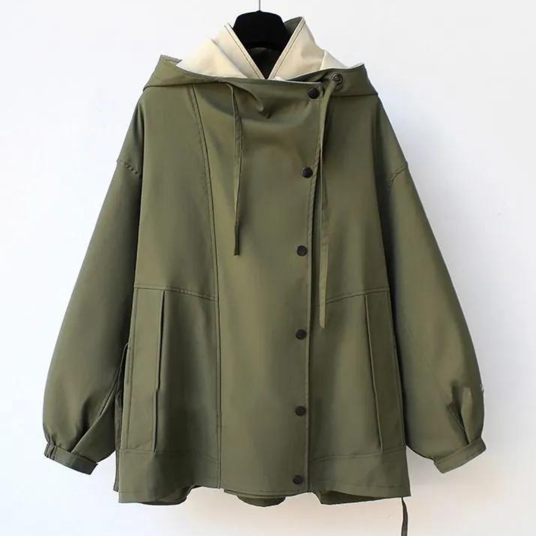 ALEXIS | Trench coat with two-tone design - Liora Melbourne