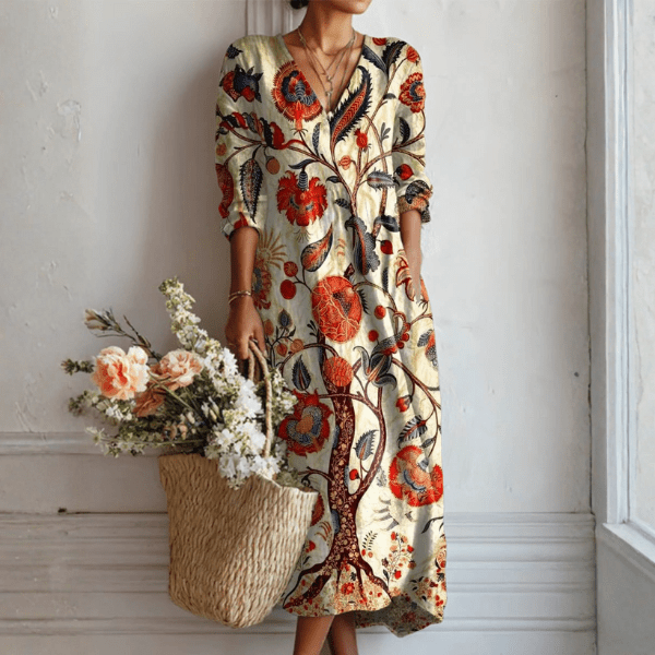 KENDRA | Midi dress with floral print - Liora Melbourne