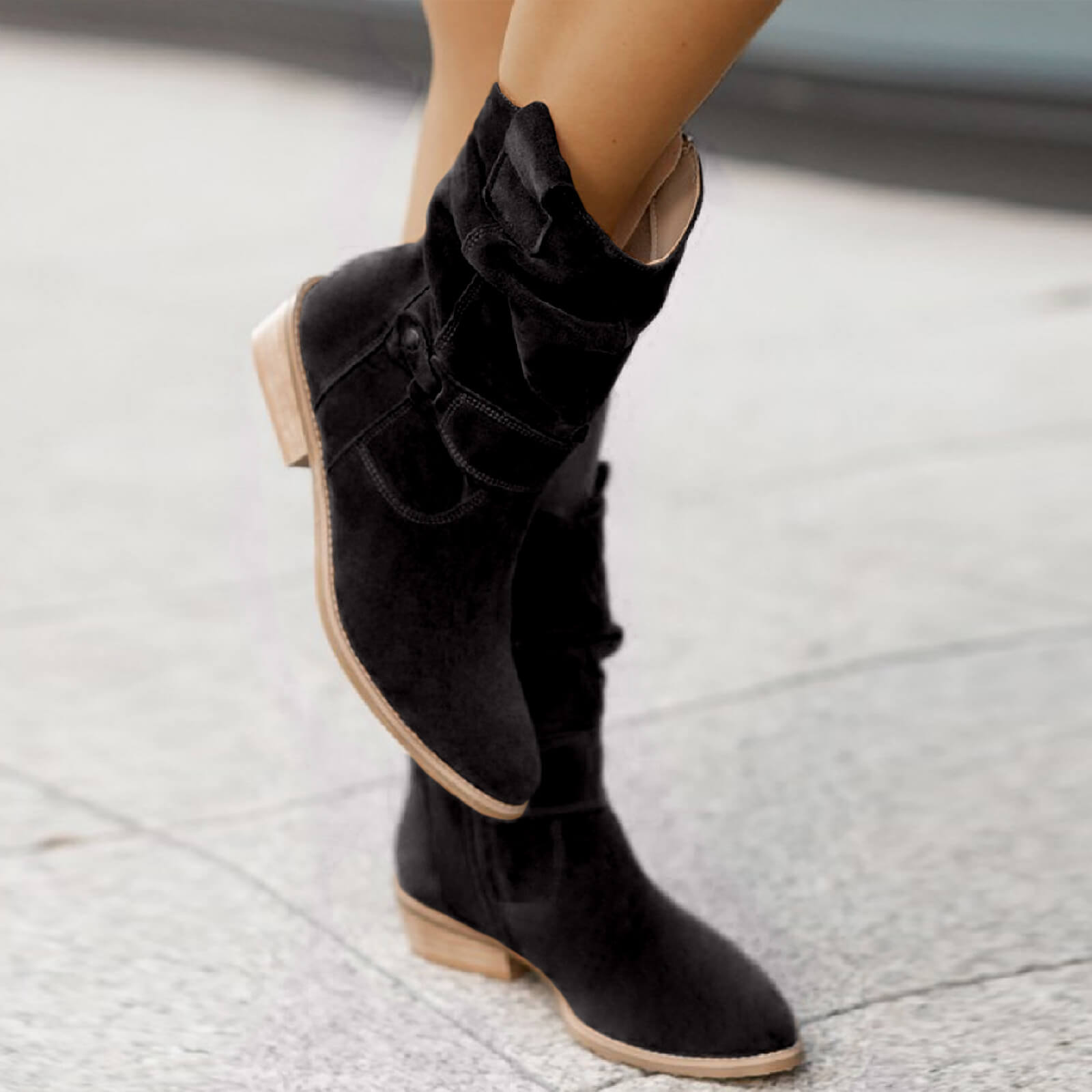 HARPER | Ankle boots with suede finish - Liora Melbourne