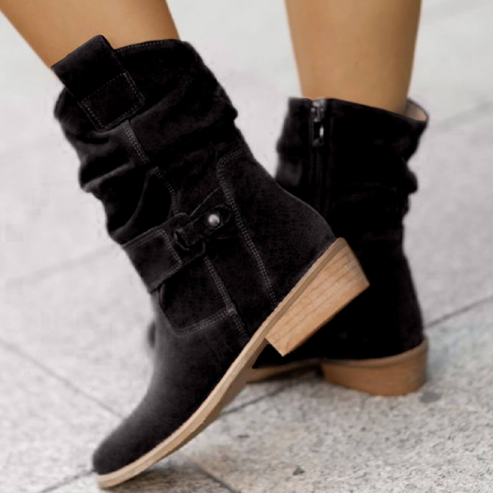 MILLIE | Ankle boots with suede finish - Liora Melbourne