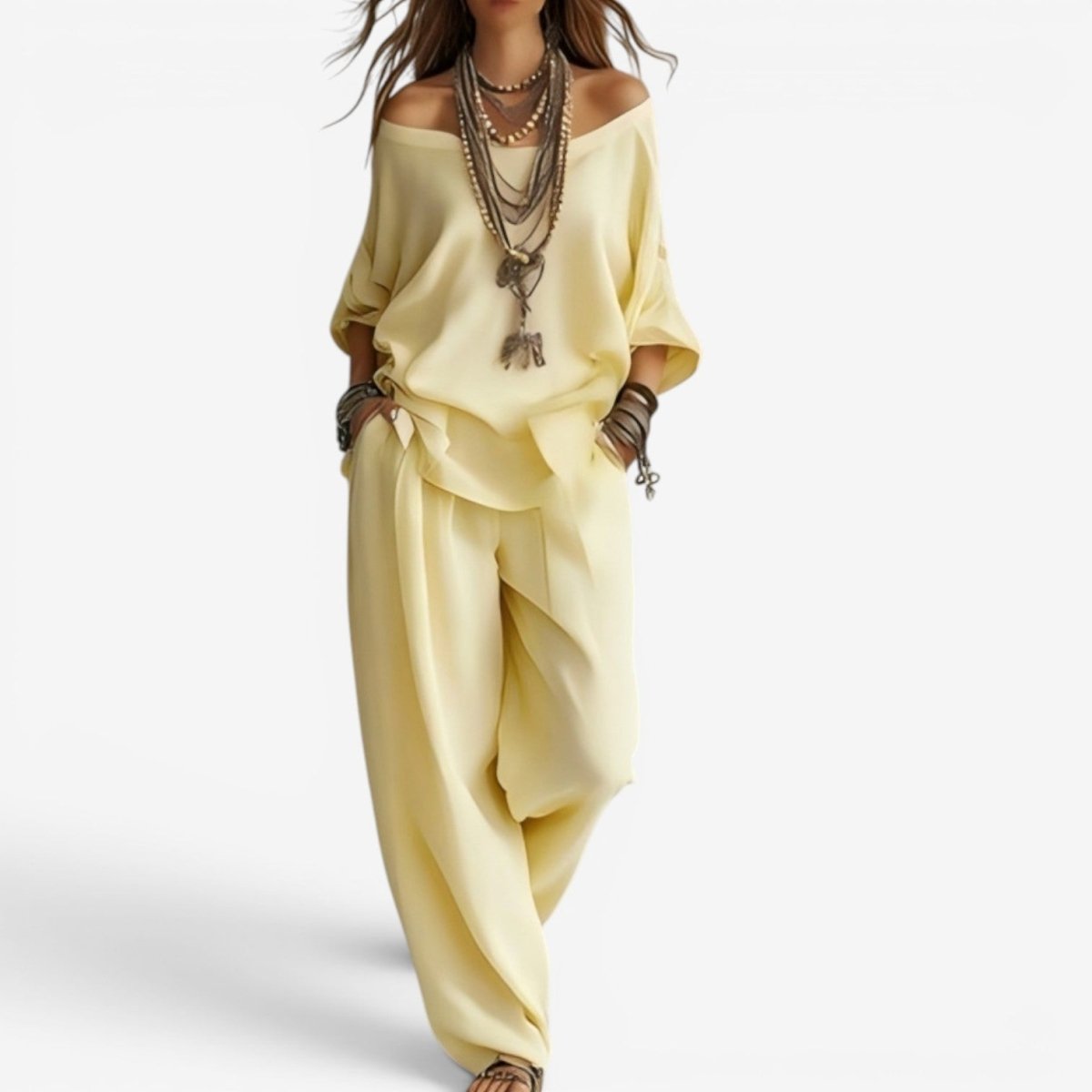 SHELLY | Set with wide-leg pants - Liora Melbourne