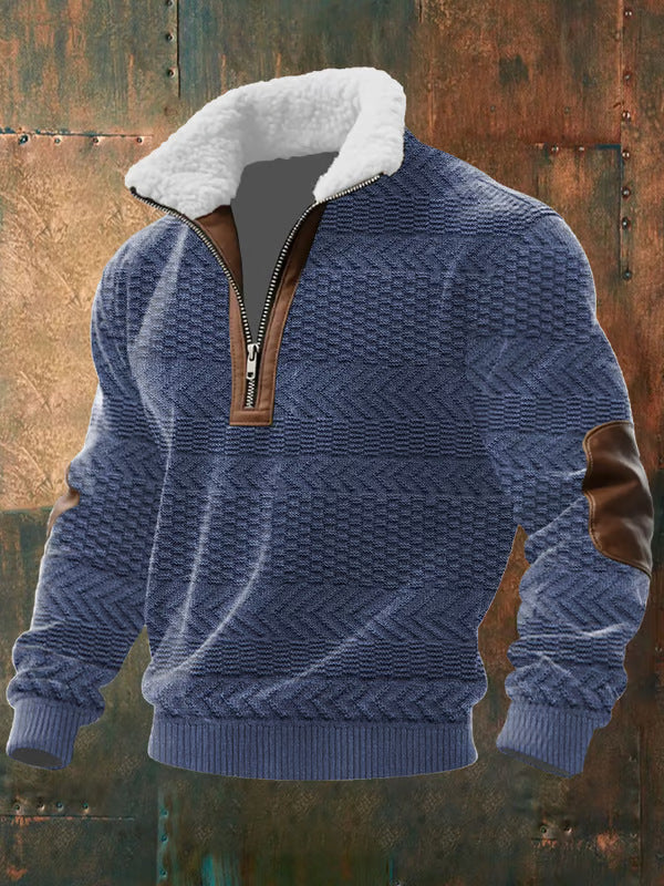 OLIVER | Zip-up jumper with sherpa collar