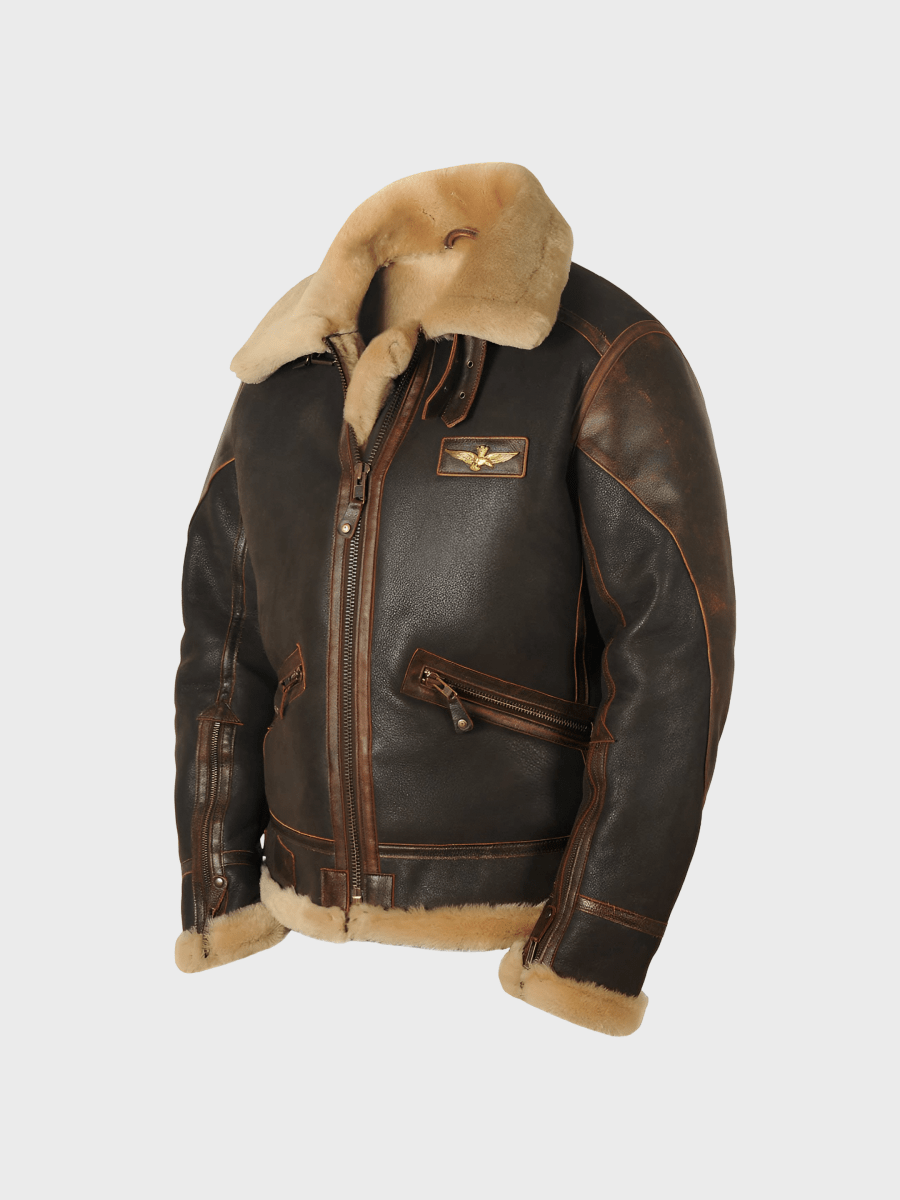 MAVERICK | Aviator jacket with sherpa lining - Liora Melbourne