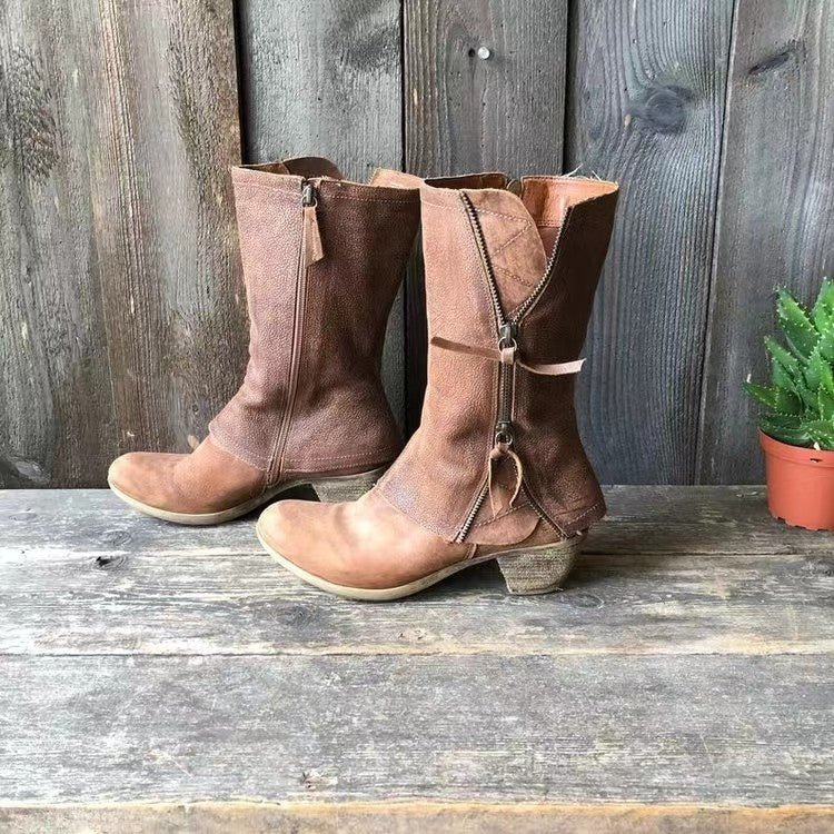 GIANA | Cowgirl boots with Western stitching - Liora Melbourne