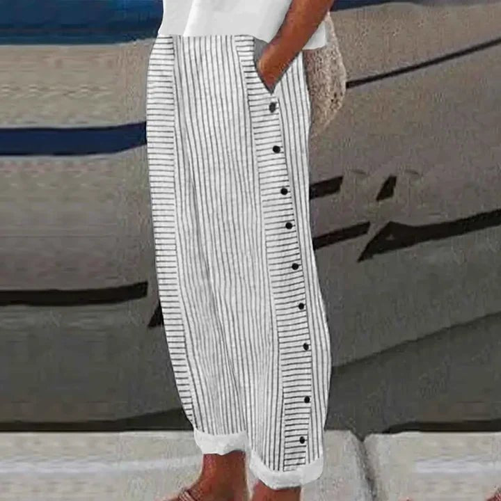 INAYA | Trousers with side-button detail - Liora Melbourne