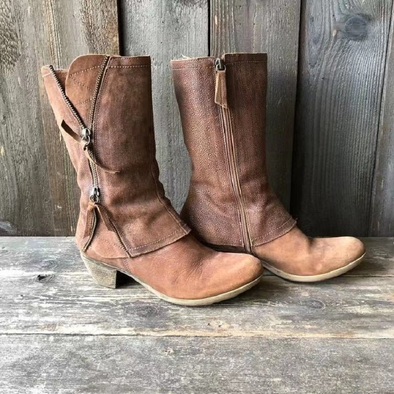 GIANA | Cowgirl boots with Western stitching - Liora Melbourne