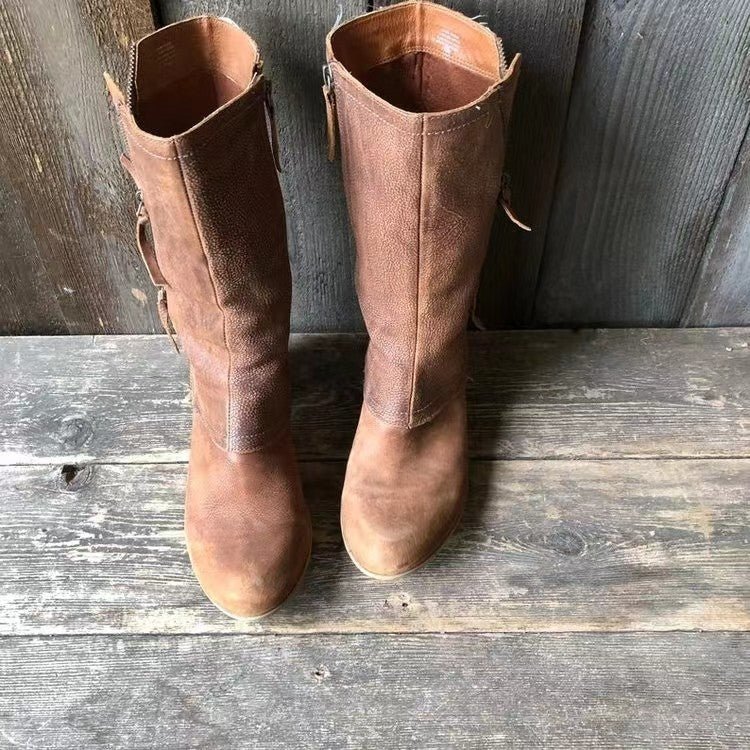 GIANA | Cowgirl boots with Western stitching - Liora Melbourne