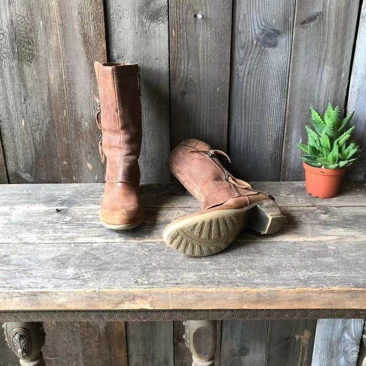 GIANA | Cowgirl boots with Western stitching - Liora Melbourne