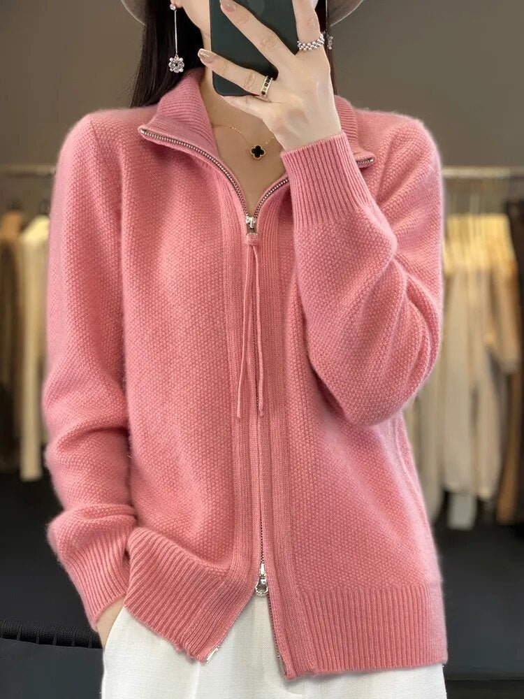GEORGIA | Zip-up cardigan with pockets - Liora Melbourne