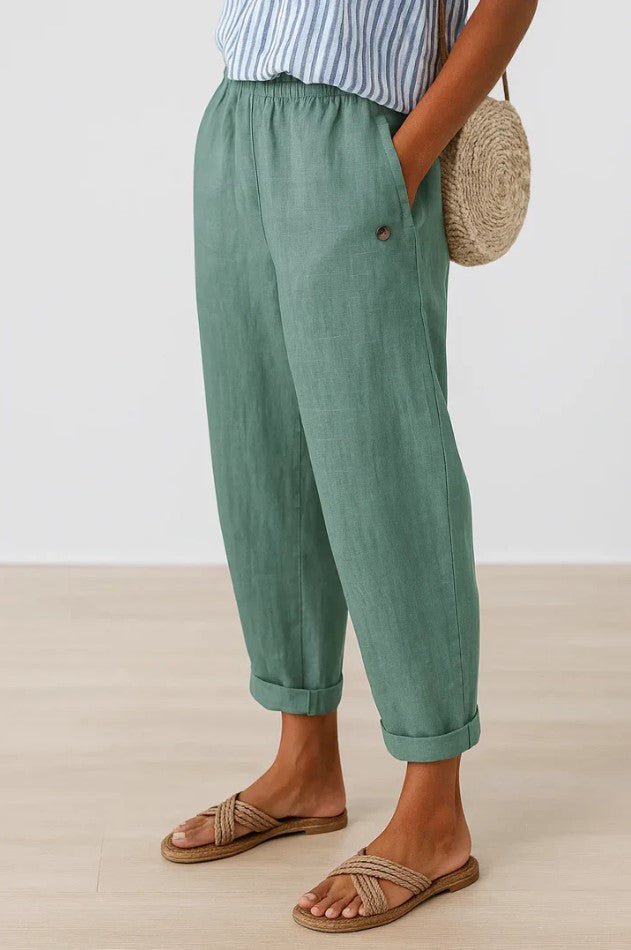 ROMINA | Trousers with elastic waistband - Liora Melbourne