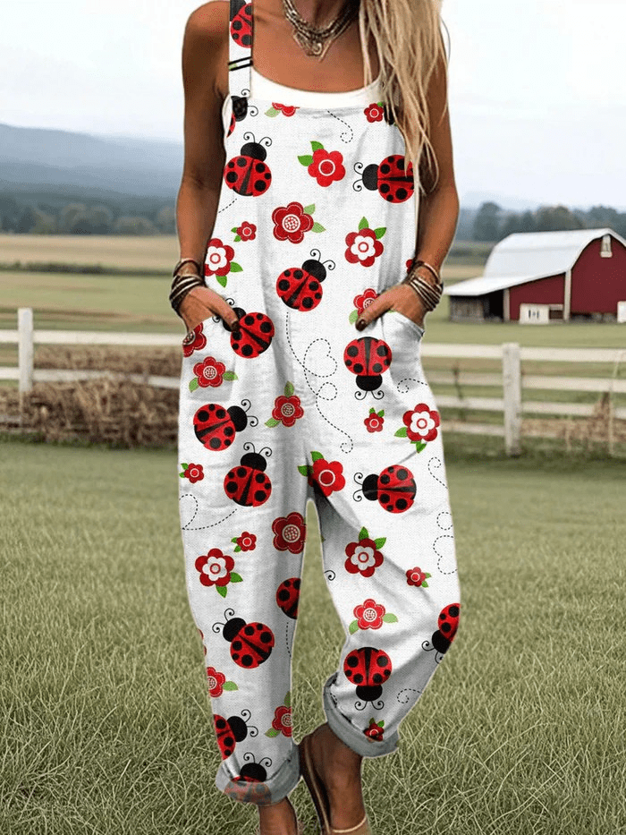 GRACIE | Jumpsuit with ladybug print - Liora Melbourne