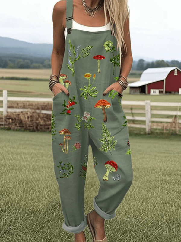 WILLOW | Wide-leg jumpsuit with botanical embroidery - Liora Melbourne