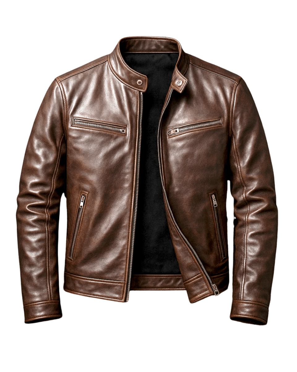 BLAKE | Leather jacket with vintage design - Liora Melbourne