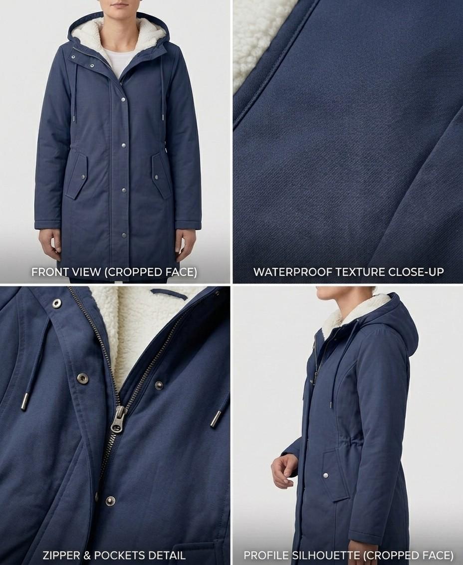 AMÉLIE | Long parka with fleece lining - Liora Melbourne