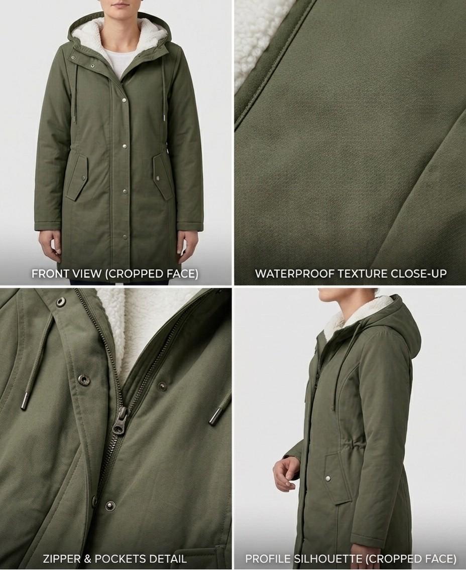 AMÉLIE | Long parka with fleece lining - Liora Melbourne
