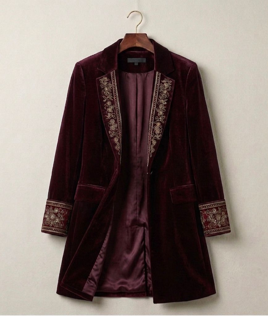 ELISE | Velvet blazer with structured silhouette - Liora Melbourne