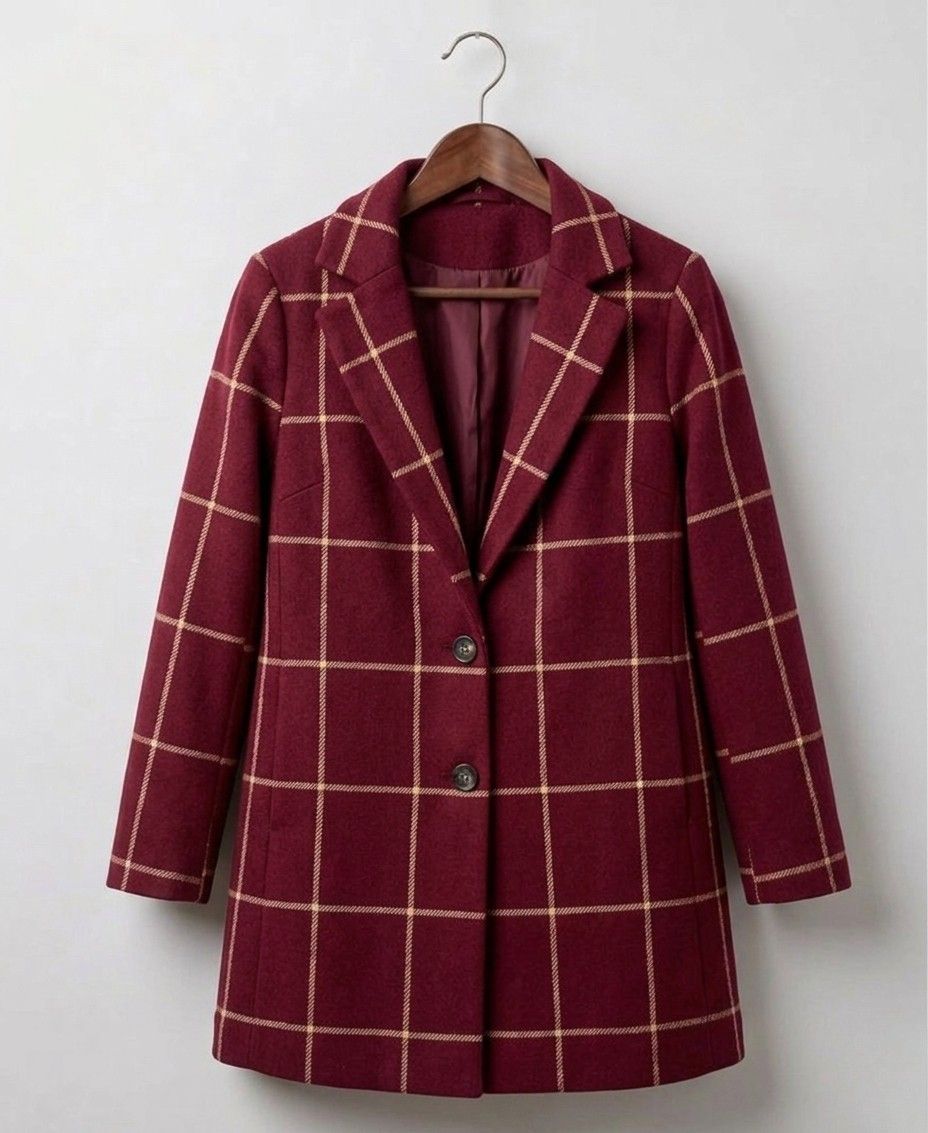MARGARET | Long-line coat with heritage tweed - Liora Melbourne