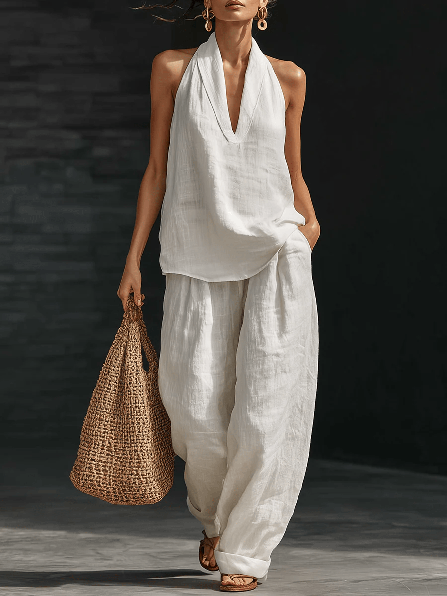 CARLOTTA | Set with wide-leg trousers - Liora Melbourne