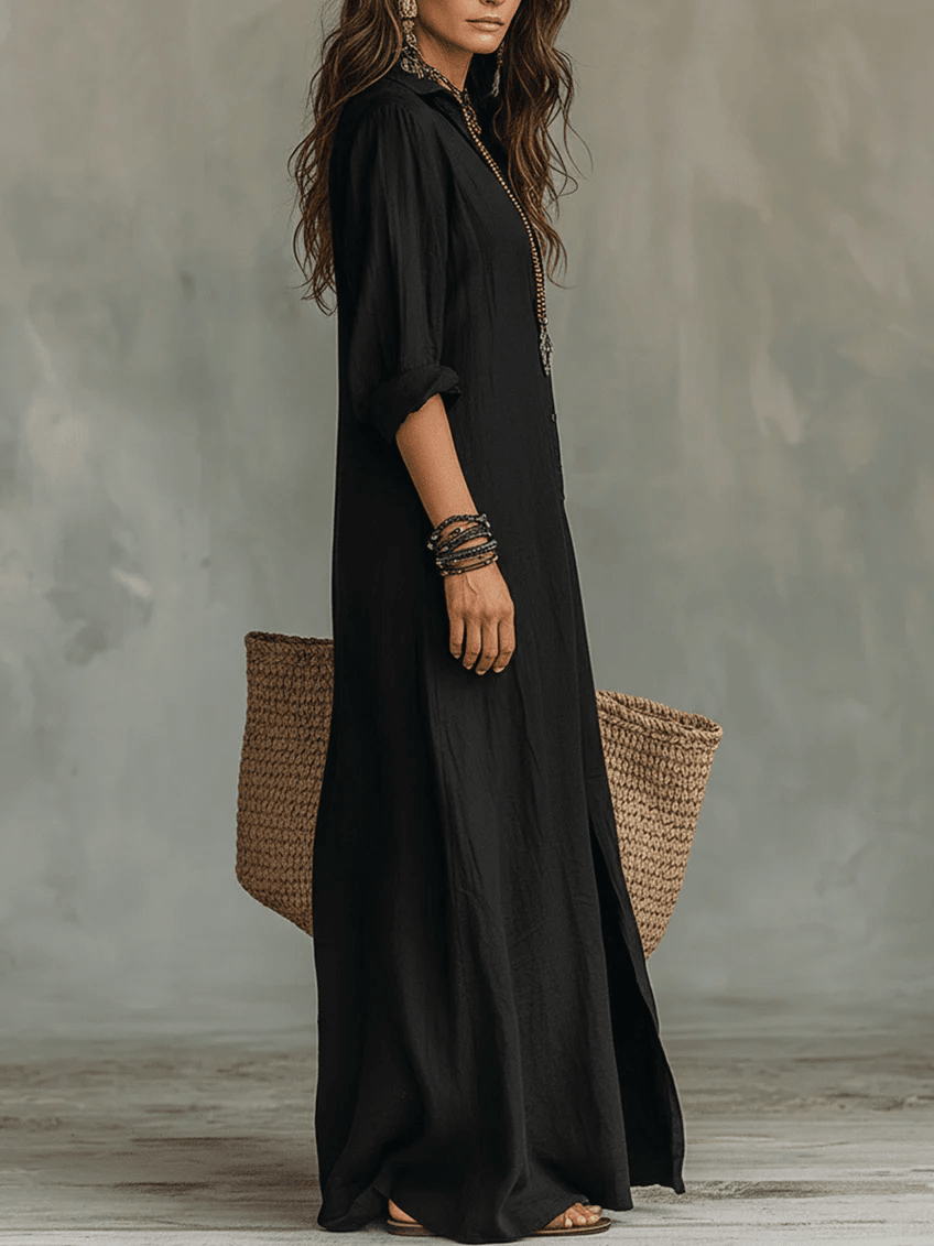 ALESSIA | Maxi dress with button detailing - Liora Melbourne
