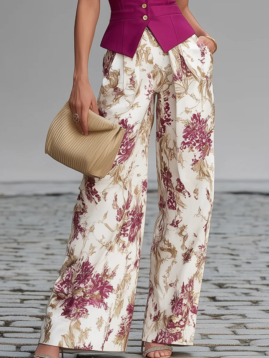 REMI | Set with wide-leg printed trousers - Liora Melbourne