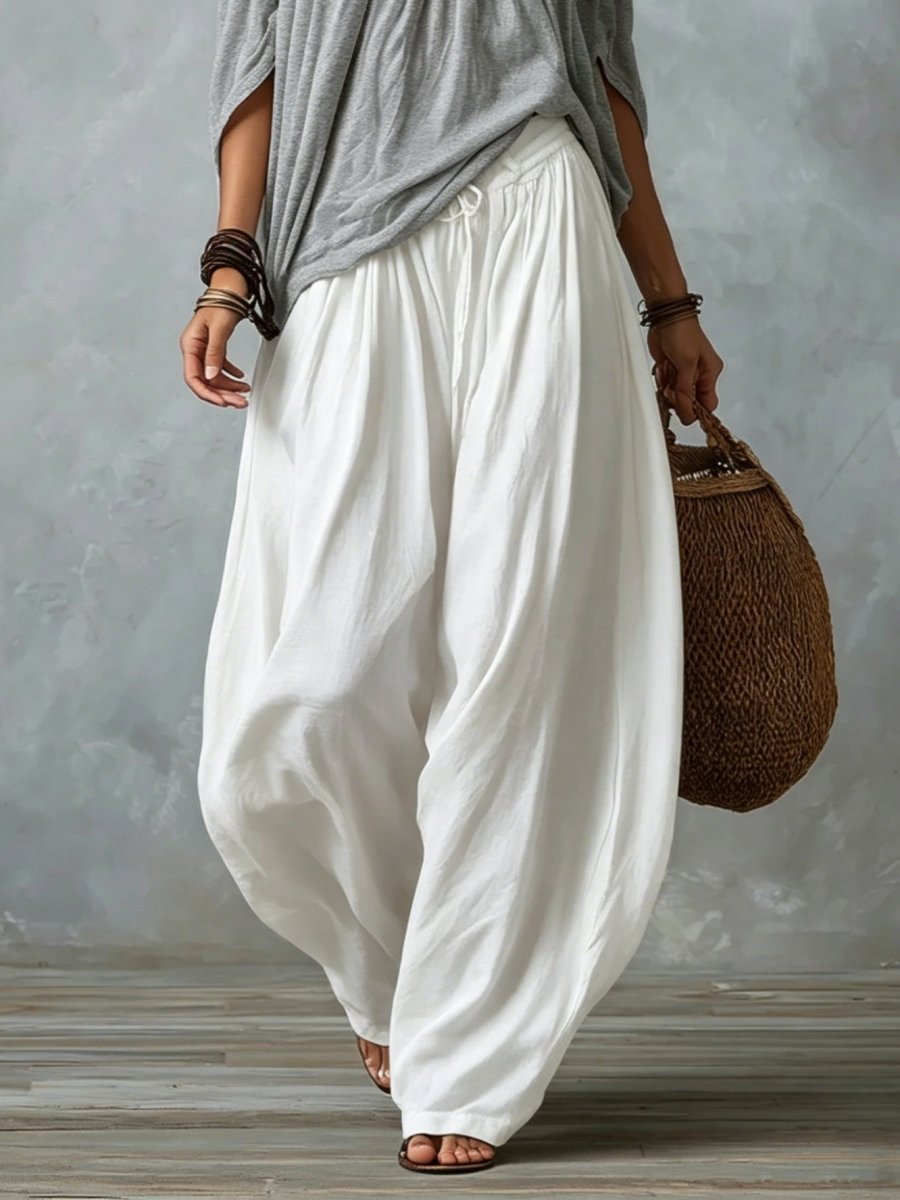 SUMMER | Set with off-shoulder top and lantern pants - Liora Melbourne