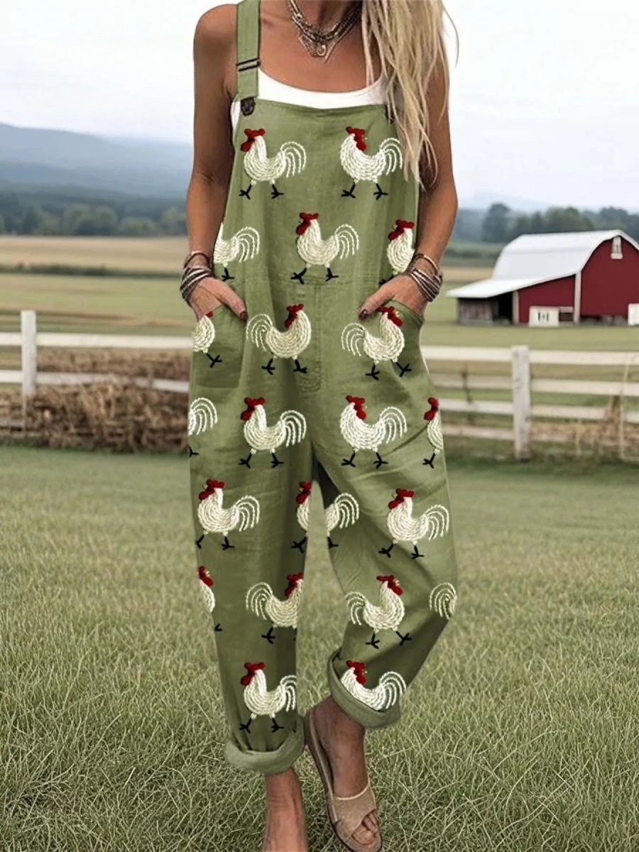 ROSIE | Jumpsuit with rooster print - Liora Melbourne