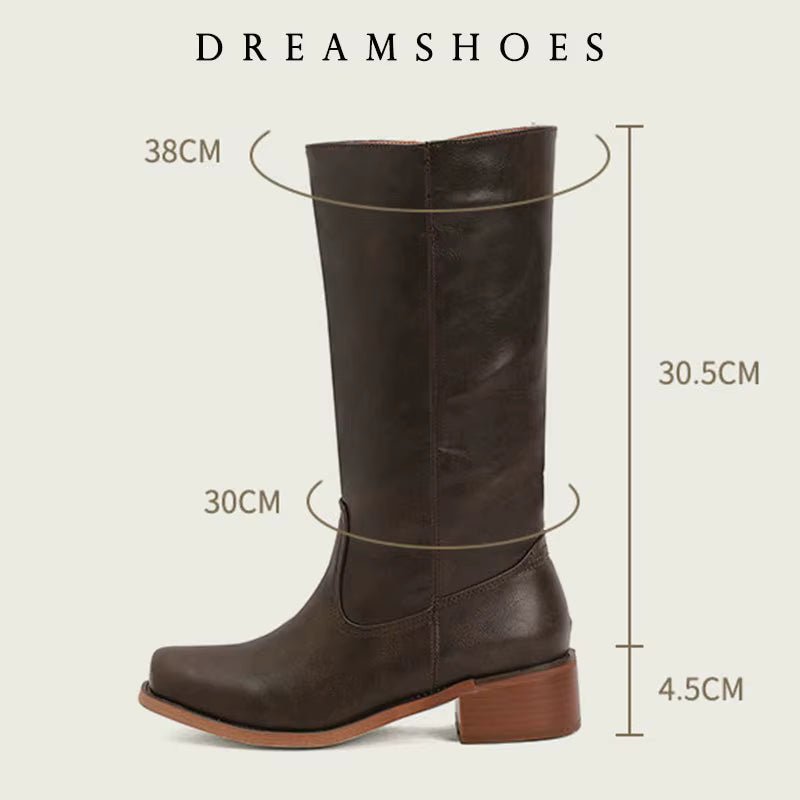 JANE | Western boots with stacked block heel - Liora Melbourne