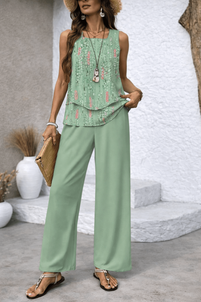 AUDREY | Set with wide-leg pants - Liora Melbourne