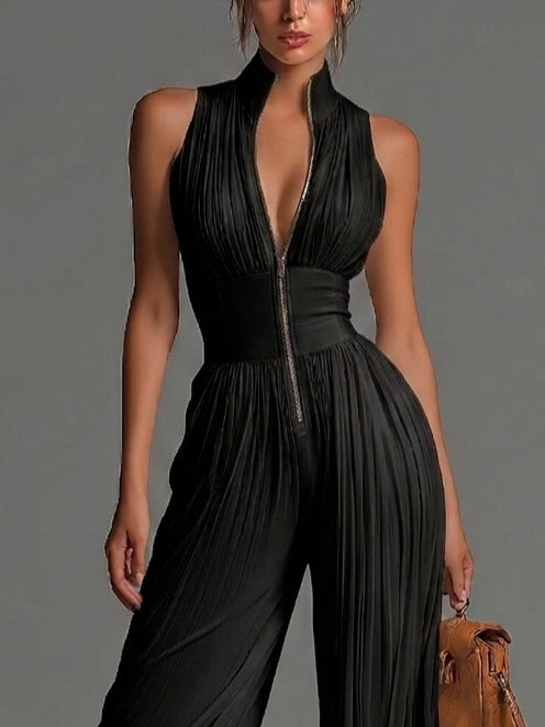 LARA | Jumpsuit with wide-leg trousers - Liora Melbourne