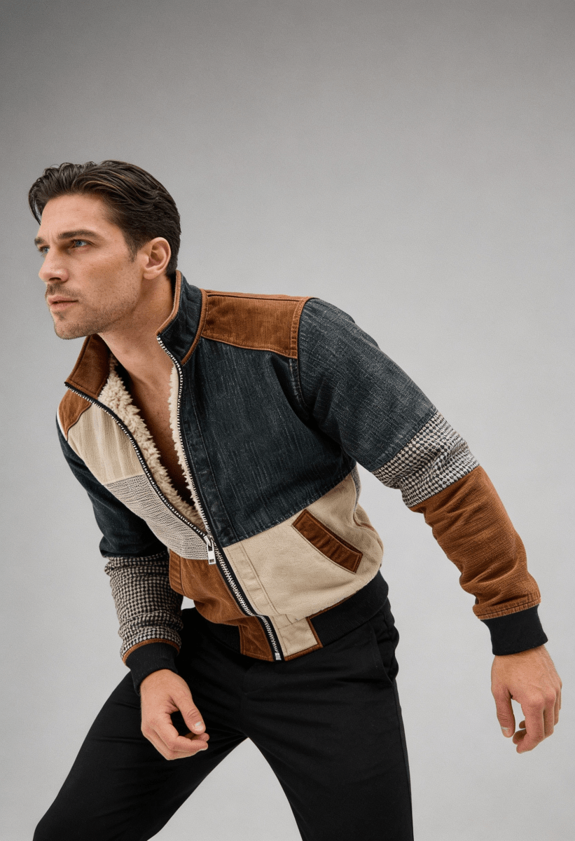 FABIAN | Jacket with patchwork design - Liora Melbourne