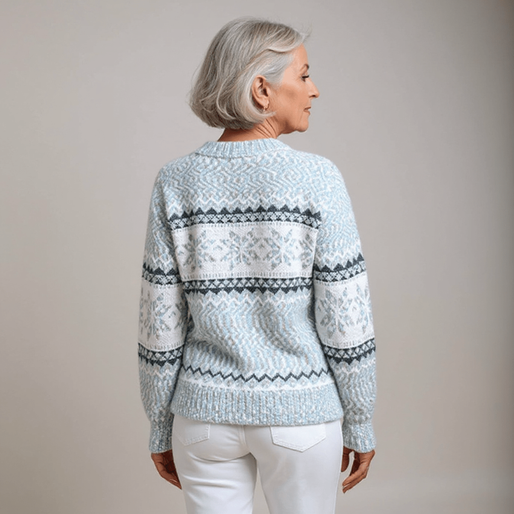 MELANIE | Icelandic knit jumper with patterned design - Liora Melbourne