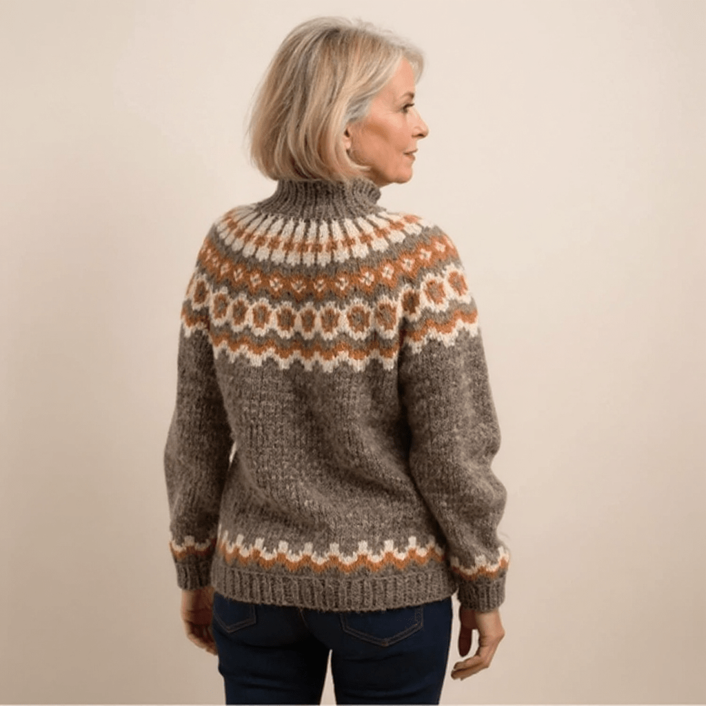 AMARA | Icelandic jumper with patterned design - Liora Melbourne