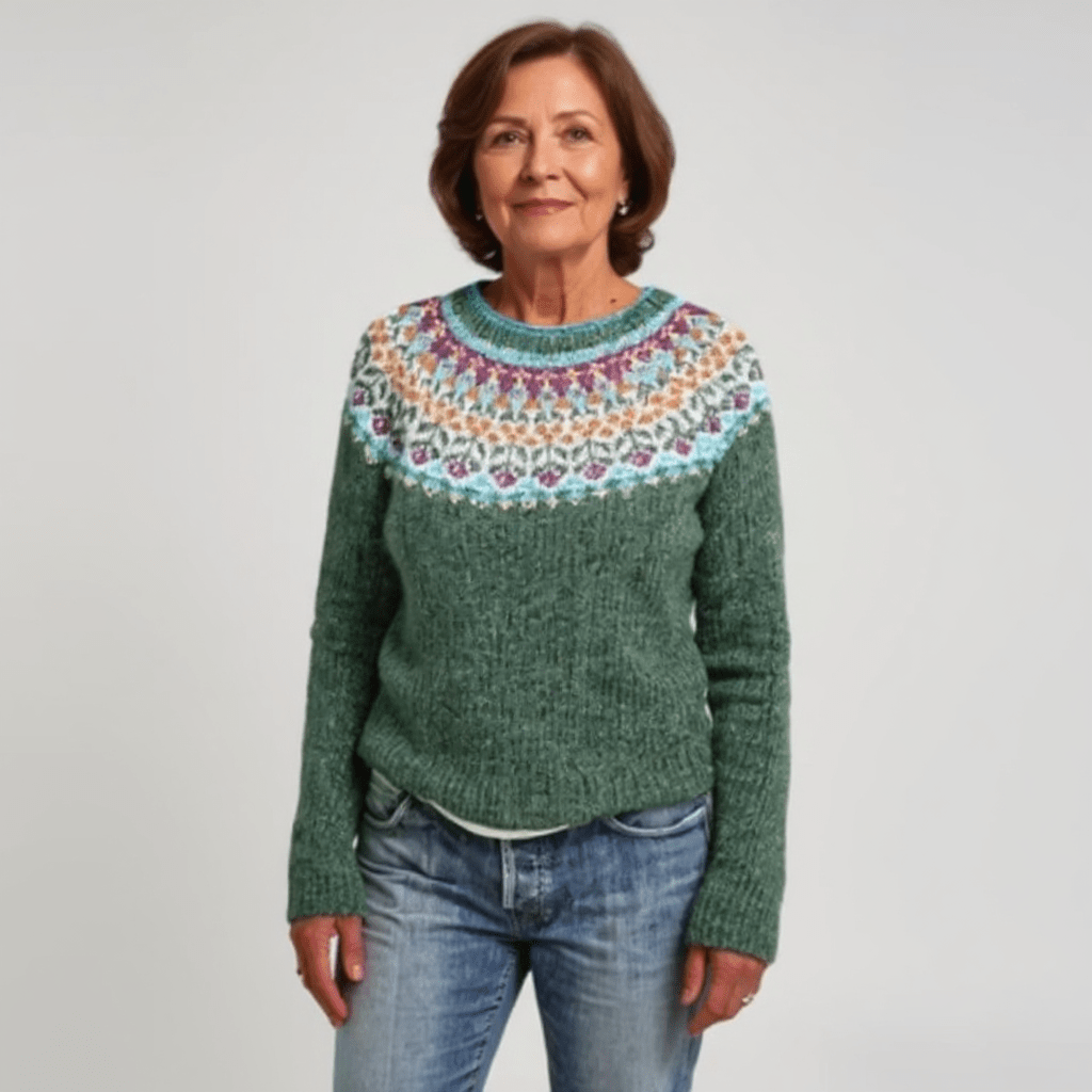 BRITTANY | Icelandic jumper with patterned knit - Liora Melbourne