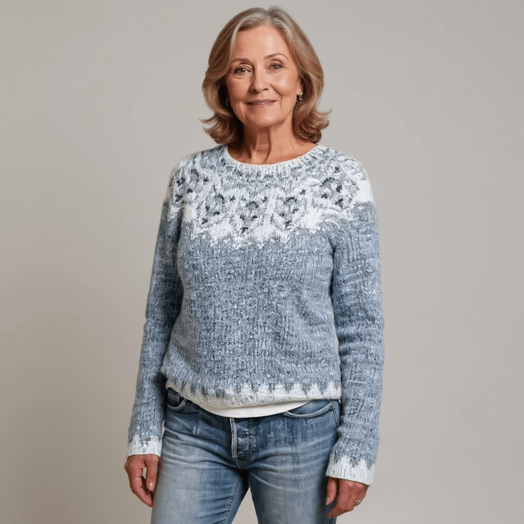 ATHENA | Icelandic knit jumper with patterned design - Liora Melbourne
