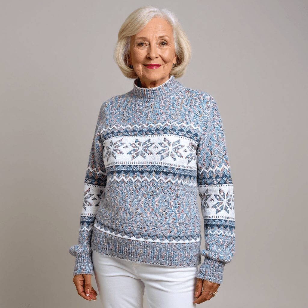 MELANIE | Icelandic knit jumper with patterned design - Liora Melbourne