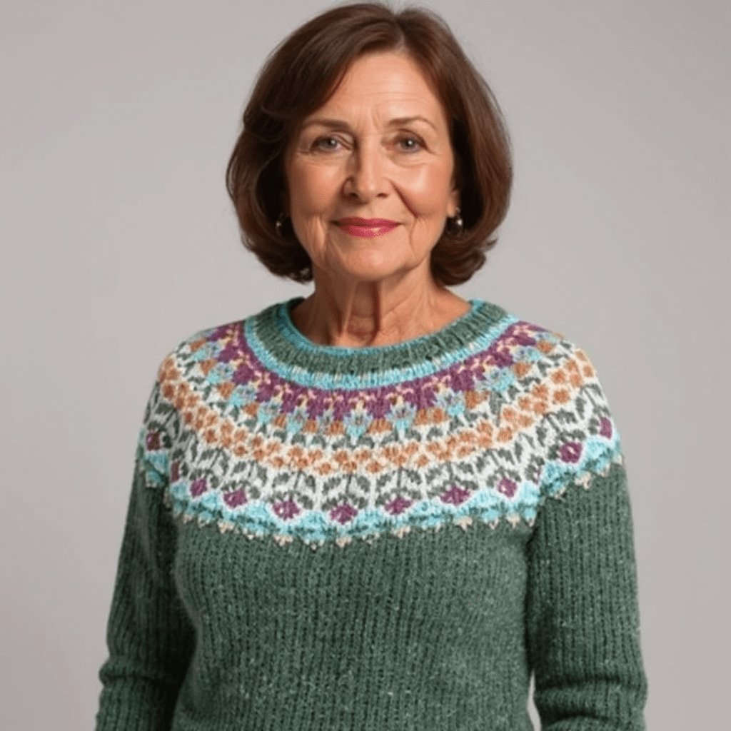 BRITTANY | Icelandic jumper with patterned knit - Liora Melbourne