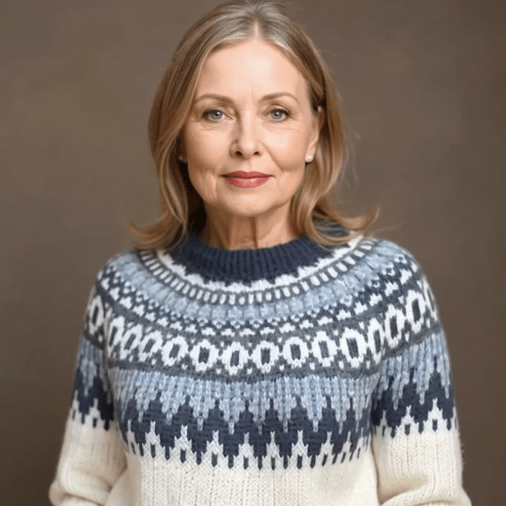 MAECEY | Icelandic knit jumper with patterned detail - Liora Melbourne